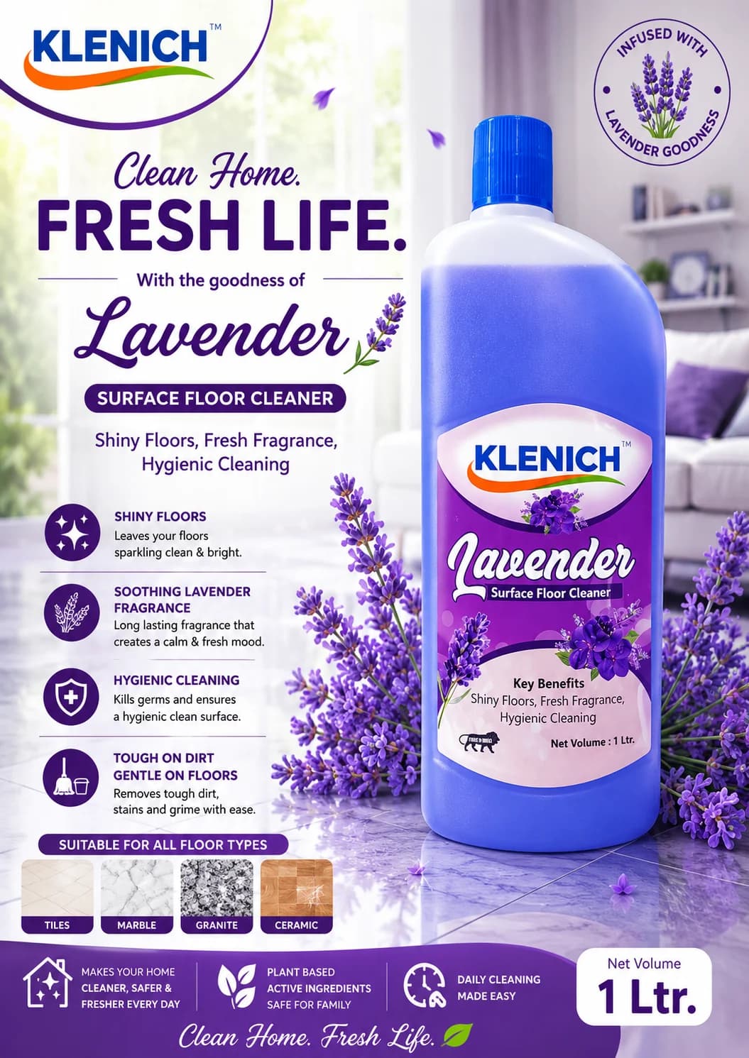 Floor Cleaner — Lavender · 1L
