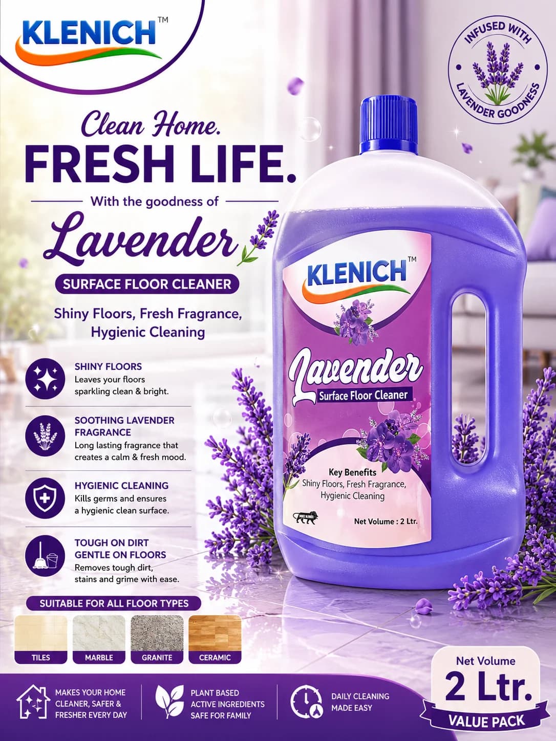 Floor Cleaner — Lavender · 2L